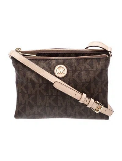 Pre-owned Michael Kors Crossbody Bag In Brown