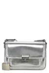 Michael Kors Medium Bradshaw Shoulder Bag In Silver