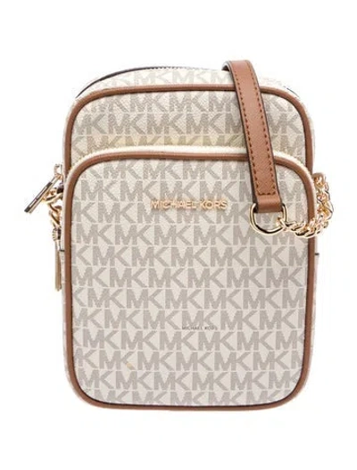 Pre-owned Michael Kors Crossbody Bag In White