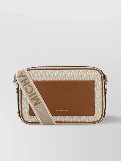 MICHAEL KORS CROSSBODY CANVAS BAG FRONT POCKET