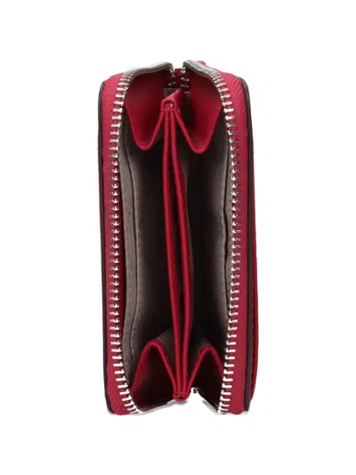 Michael Kors Cross-hatch Cardholder In Red