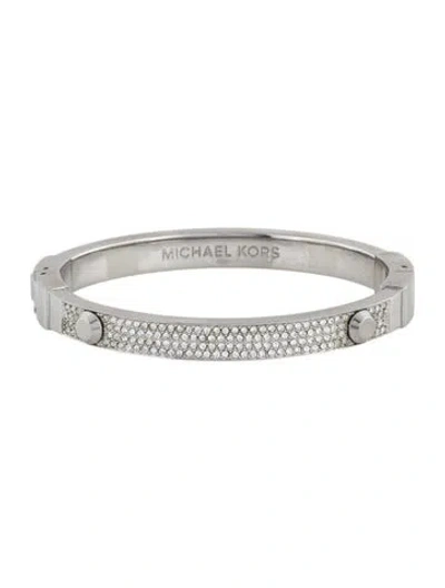 Pre-owned Michael Kors Crystal Astor Stud Bangle Bracelet, 6.75" In Multicolor