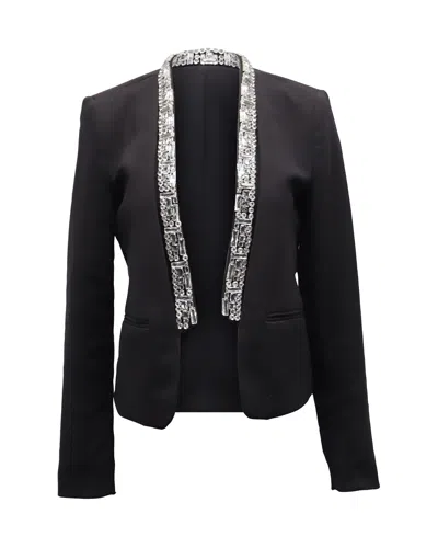 Michael Kors Crystal Embellished Blazer In Black Acrylic