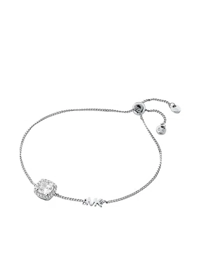 Michael Kors Crystal-embellished Bracelet In Silver