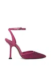 Michael Kors Crystal-embellished Pointed-toe Sandals In Pink