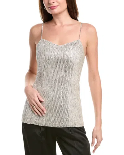 Michael Kors Crystal Embellished Tank In White