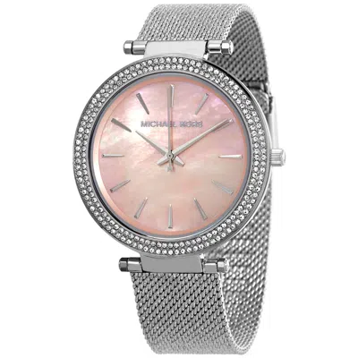 Michael Kors Crystal Pink Mother Of Pearl Dial Ladies Watch Mk4518