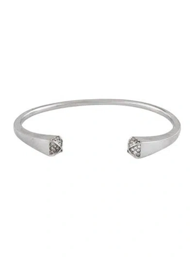 Pre-owned Michael Kors Crystal Pyramid Cuff Bracelet, 6" In Multicolor