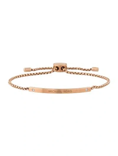 Pre-owned Michael Kors Crystal Slider Bracelet, 9" In Multicolor