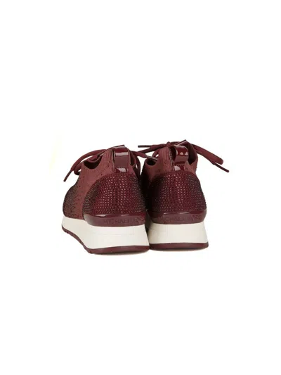 Michael Kors Crystal-embellished Knit Sneaker In Multi