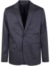 Michael Kors Tech Blazer Buttoned Cuffs In Blue