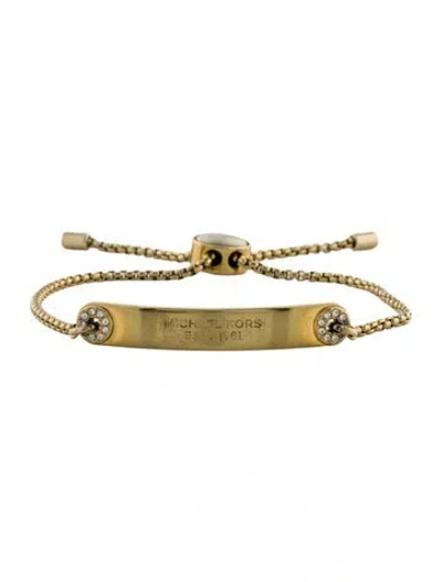 Pre-owned Michael Kors Cubic Zirconia Brilliance Slider Link Charm Bracelet, 8.5" In Multi