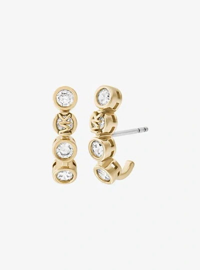 Michael Kors Cubic Zirconia Climber Earrings In Gold