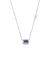 Michael Kors Cubic Zirconia Cut Pendant Necklace In Silver