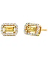 Michael Kors Cubic Zirconia Cut Stud Earrings In Gold
