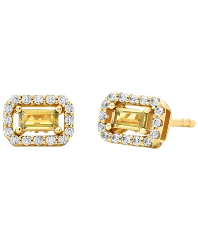Michael Kors Cubic Zirconia Cut Stud Earrings In Gold