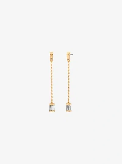 Michael Kors Cubic Zirconia Drop Earrings In Gold