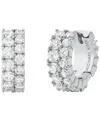 Michael Kors Cubic Zirconia Huggie Earrings In Silver