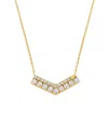 Michael Kors Pavé Chevron Necklace In Gold