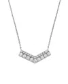 Michael Kors Pavé Chevron Necklace In Silver