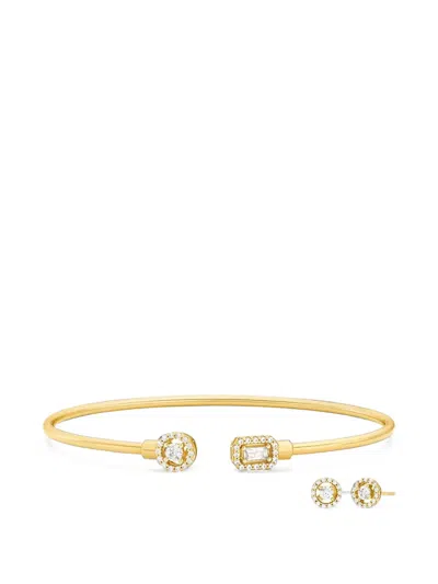 Michael Kors Cubic Zirconia-embellished Bracelet Set In Gold