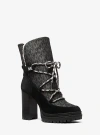 Michael Kors Culver Mixed-media Platform Boot In Black