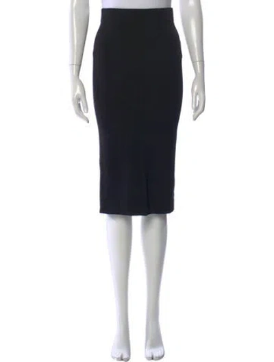 Pre-owned Michael Kors Cutout Accent Midi Length Skirt In Black