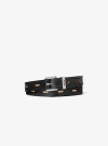 Michael Kors Cutout Leather Blend Belt In Black