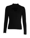 Michael Kors Crossover-strap Ribbed-knit Jumper In Black