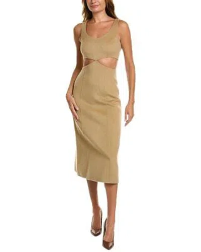 Pre-owned Michael Kors Cutout Wool & Angora-blend Dress Women's In Brown