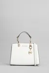 MICHAEL KORS CYNTHIA SHOULDER BAG IN WHITE LEATHER