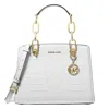 Michael Kors Cynthia Small Leather Satchel In White
