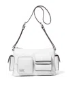 Michael Kors Dakota Medium Pocket Shoulder Bag In Optic White