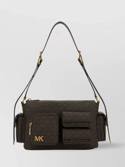 MICHAEL KORS DAKOTA PRINTED CANVAS CROSSBODY BAG