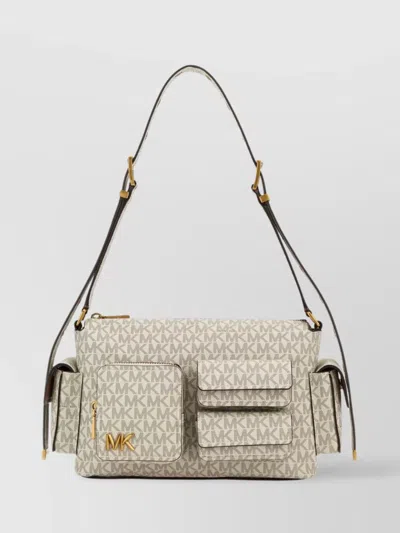 MICHAEL KORS DAKOTA PRINTED CANVAS CROSSBODY BAG
