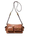 Michael Kors Dakota Small Convertible Pocket Leather Crossbody In Brown
