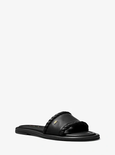 Michael Kors Dana Leather Slide Sandal