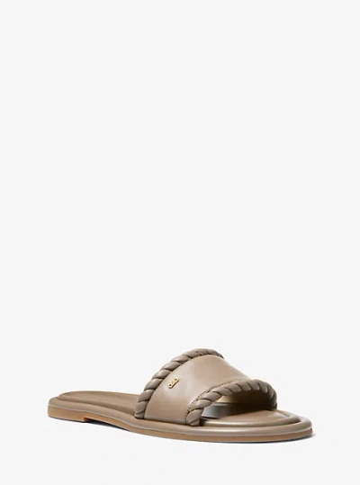 Michael Kors Dana Leather Slide Sandal