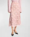 Michael Kors Dance Embroidered Crushed Skirt In Blush