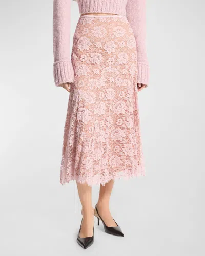 Michael Kors Dance Embroidered Crushed Skirt In Blush