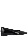 Michael Kors Darrah Crackled Patent Leather Ballet Flat In Black