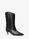 Michael Kors Daniela Leather Boots In Black