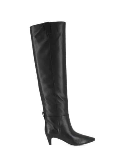 Michael Kors Daniela Leather Boots In Black