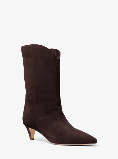 Michael Kors Daniela Suede Boot In Brown