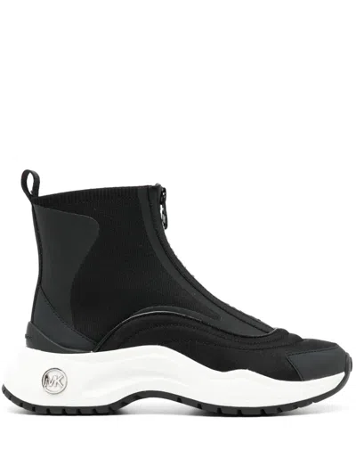 Michael Kors Dara Zip-up Sneaker Boots In Black