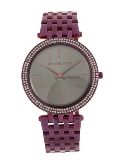 Pre-owned Michael Kors Darci Plum Watch, 39mm In Multi