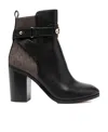 Michael Kors Darcy 90mm Monogram-print Boots In Black