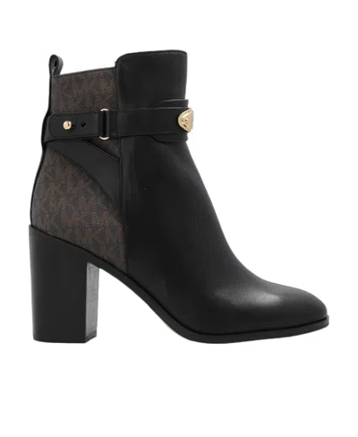Michael Kors Darcy 95mm Ankle Leather Boots In Black