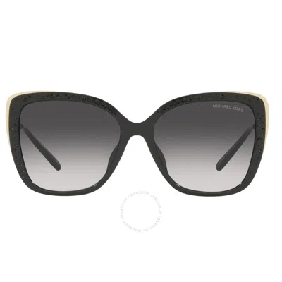 Michael Kors Dark Gray Gradient Butterfly Ladies Sunglasses Mk2161bu 31108g 56 In Black