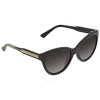 Michael Kors Dark Gray Gradient Cat Eye Ladies Sunglasses Mk2158 30058g 55 In Black / Dark / Gray